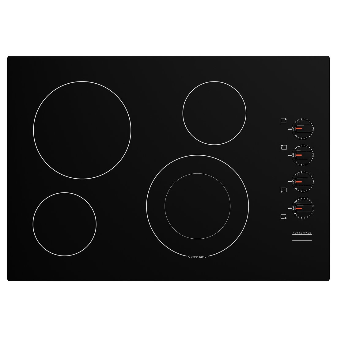 NEDDRAGEN Glass ceramic cooktop, black, 30" (76 cm) IKEA