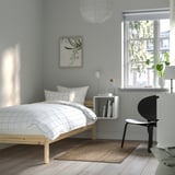 NEIDEN Bed frame, pine/Luröy, Twin