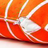 NICKFIBBLA Cushion cover, orange white/stripe, 20x20 "