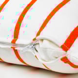 NICKFIBBLA Cushion cover, white orange/stripe, 20x20 "