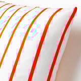 NICKFIBBLA Cushion cover, white orange/stripe, 20x20 "
