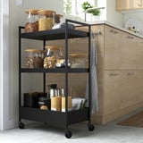 NISSAFORS Utility cart, black, 19 7/8x11 3/4x32 5/8 "