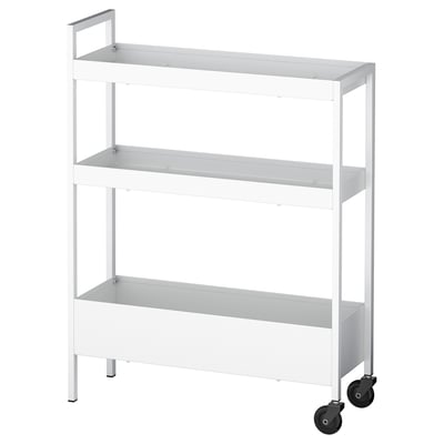NISSAFORS Utility cart, white, 19 7/8x7 1/2x26 3/8 "
