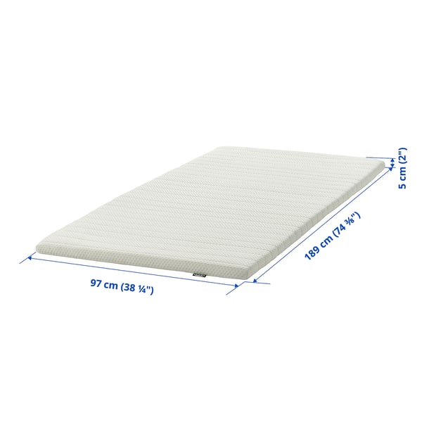NISSEHOLM Mattress topper, white, Twin