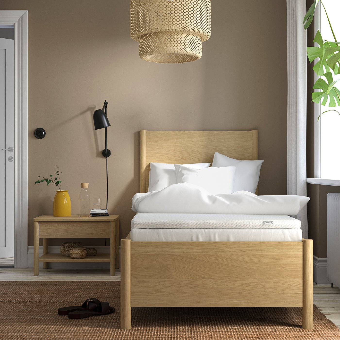 IKEA イケア　NORDBERGET ノールドベルゲット　マットレストッパー NORDBERGET mattress topper, white, Twin - IKEA CA