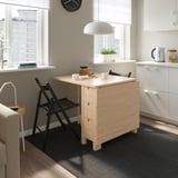 NORDEN Gateleg table, birch, 10 1/4/35/59 7/8x31 1/2 "