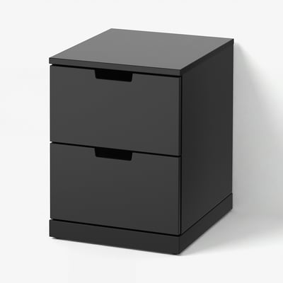 NORDLI 2-drawer chest, anthracite, 15 3/4x21 1/4 "