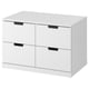NORDLI 4-drawer dresser, white, 31 1/2x20 7/8 "