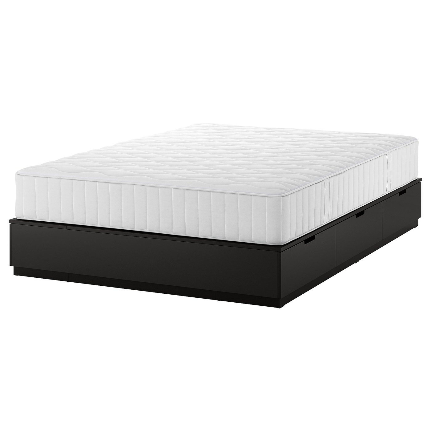 IKEA NORDLI ベッドフレーム 120×202cm NORDLI ノールドリ ベッドフレーム 収納付き, ホワイト, 120x200