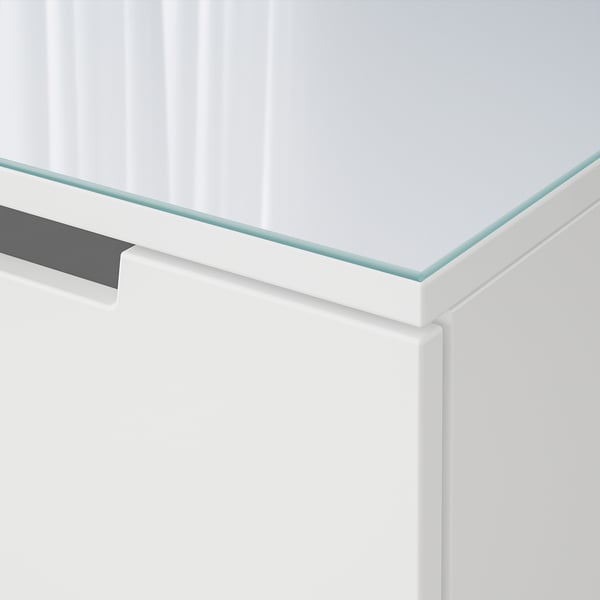 NORDLI Glass top, transparent, 15 3/4x18 1/2 "