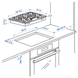 NORREDSTA Gas cooktop, Stainless steel, 30 "