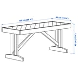 NORRMANSÖ Bench, outdoor, acacia, 39 3/8 "