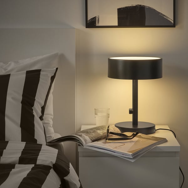 NYMÅNE Table lamp, anthracite, 13 "