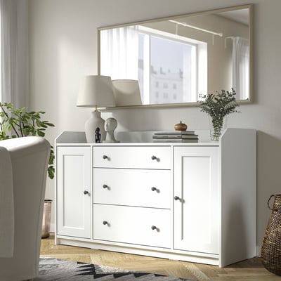 NYPONBUSKE Mirror, gray-beige, 25 5/8x53 1/8 "