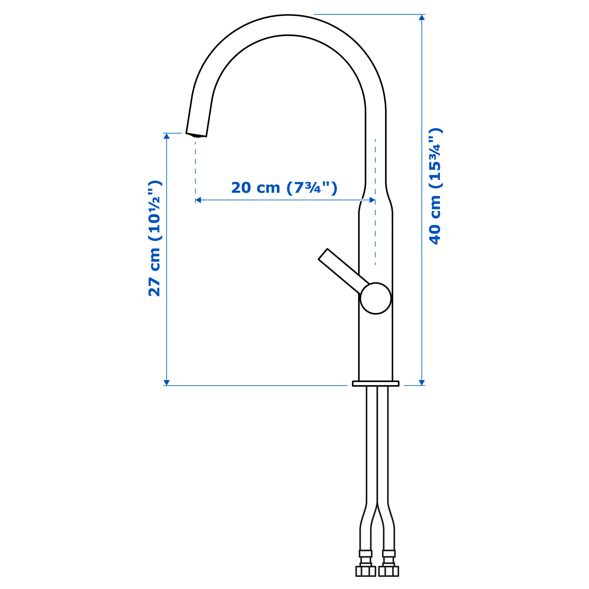 NYVATTNET Kitchen faucet, chrome plated - IKEA