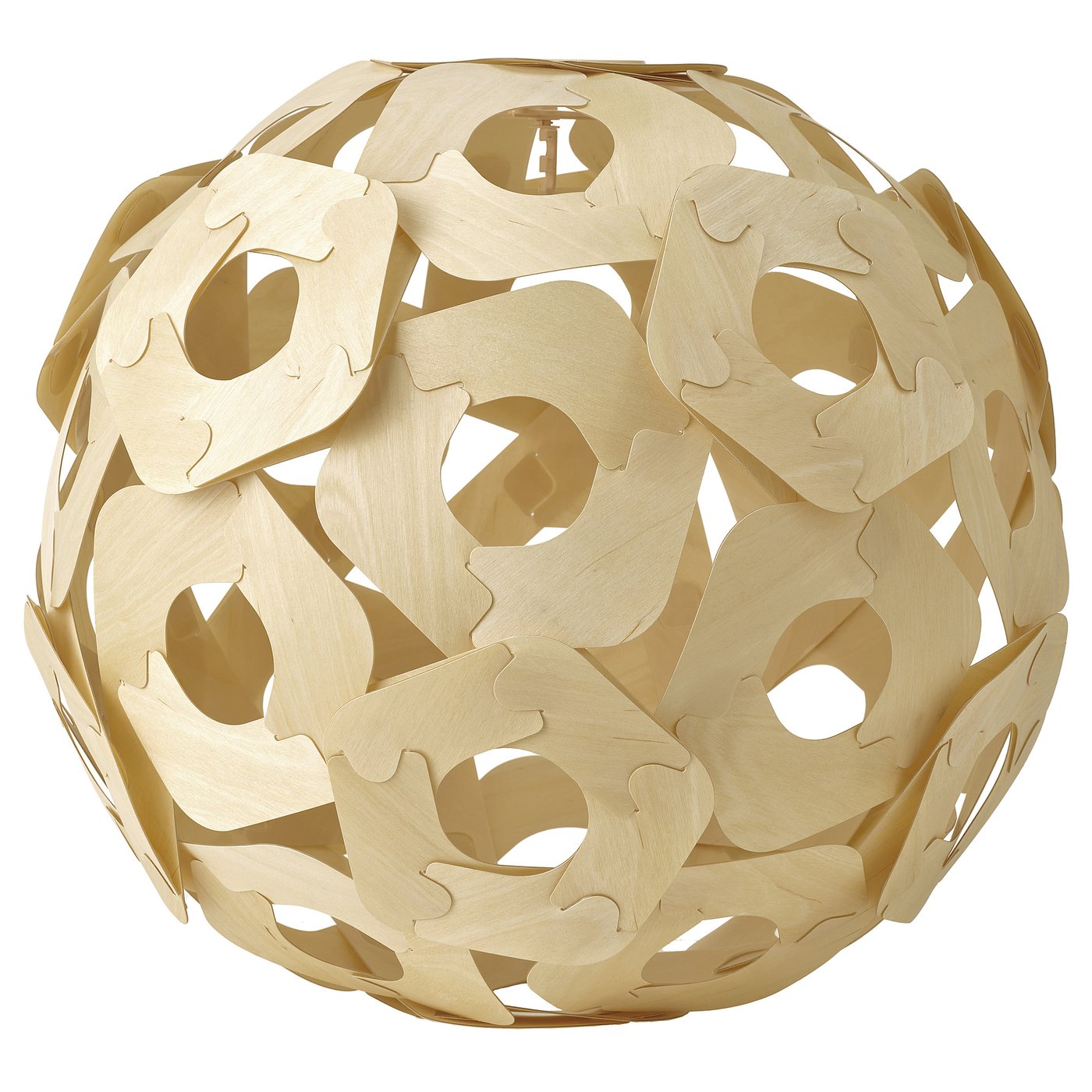 ÖDLEBLAD pendant lamp shade, birch veneer, 48 cm (19