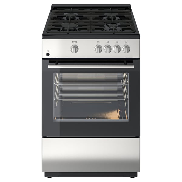 ÖRMINGE Range with gas cooktop, Stainless steel, 24 "