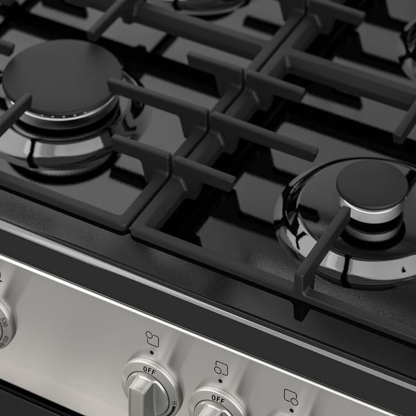 ÖRMINGE Range with gas cooktop, Stainless steel, 24 "