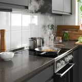 ÖRMINGE Range with glass ceramic cooktop, Stainless steel, 24 "