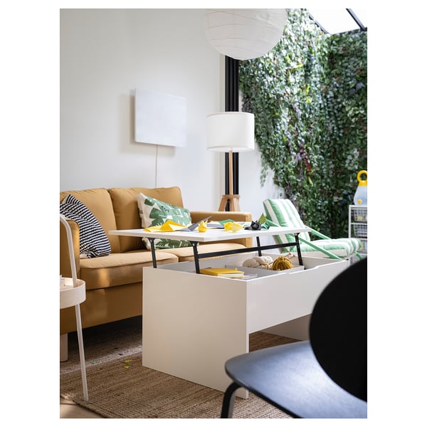 ÖSTAVALL Adjustable coffee table, white, 35 3/8 "