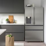 ÖVERSKÅDLIG French door refrigerator, 4-door/stainless steel color, 22 cu.ft