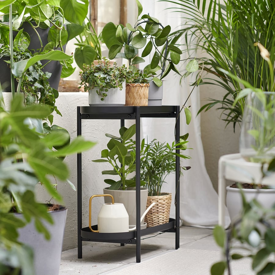 OLIVBLAD plant stand, indoor/outdoor black, 56 cm (22") IKEA CA