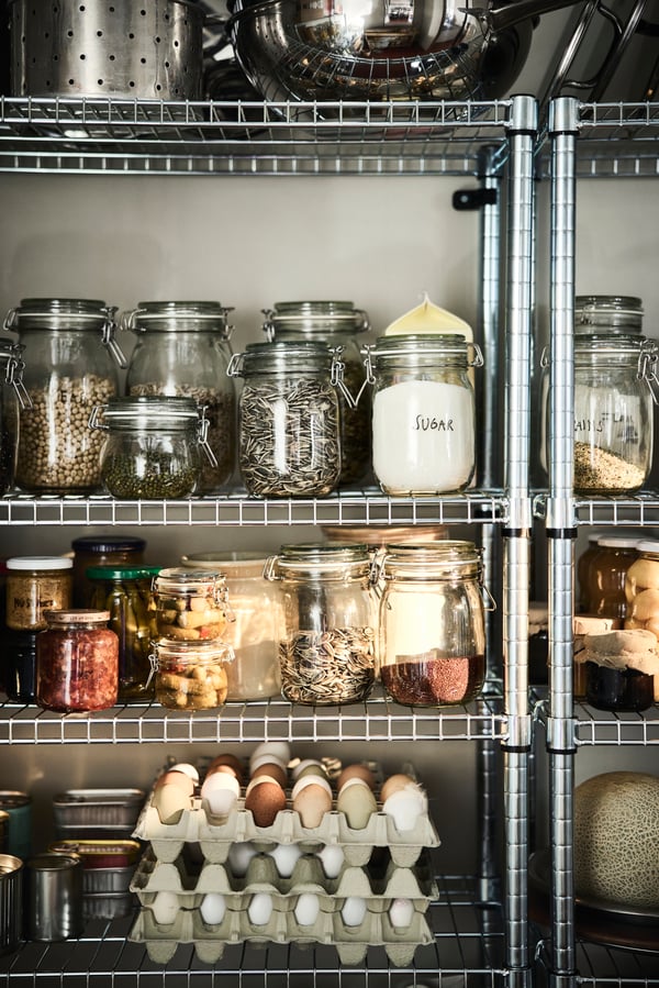 OMAR 2 section shelving unit, 55 1/8x14 1/8x71 1/4 "