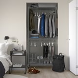 OMAR Shelving unit with clothes rail, galvanized, 36 1/4x19 5/8x79 1/8 "