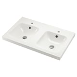 ORRSJÖN Double sink, white, 37x21 3/4 "