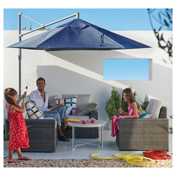 Oxno Lindoja Offset Patio Umbrella Blue Official Website Ikea