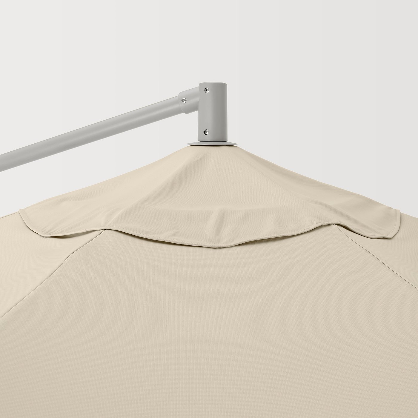 OXNÖ / VÅRHOLMEN Offset patio umbrella with base gray beige/Svartö dark gray IKEA