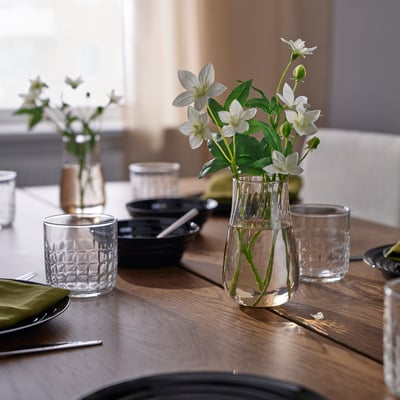 PÅSKÖTRÄD Vase, glass/light brown, 5 ¼ "