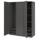 PAX / BERGSBO Wardrobe combination, dark gray, 59x23 5/8x79 1/4 "