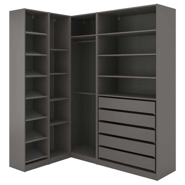 PAX Corner wardrobe dark gray IKEA CA