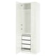 Option: PAX / FARDAL Wardrobe combination, high-gloss/white, 29 1/2x23 5/8x93 1/8 "
