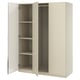 PAX / FORSAND/ÅHEIM Wardrobe combination, gray-beige/mirror glass, 59x23 5/8x79 1/4 "