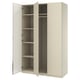 PAX / FORSAND/ÅHEIM Wardrobe combination, gray-beige/mirror glass, 59x23 5/8x93 1/8 "