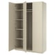 PAX / FORSAND Wardrobe combination, gray-beige/gray-beige, 59x23 5/8x93 1/8 "