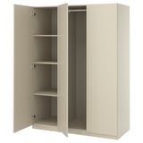 PAX / FORSAND Wardrobe combination, gray-beige/gray-beige, 59x23 5/8x79 1/4 "