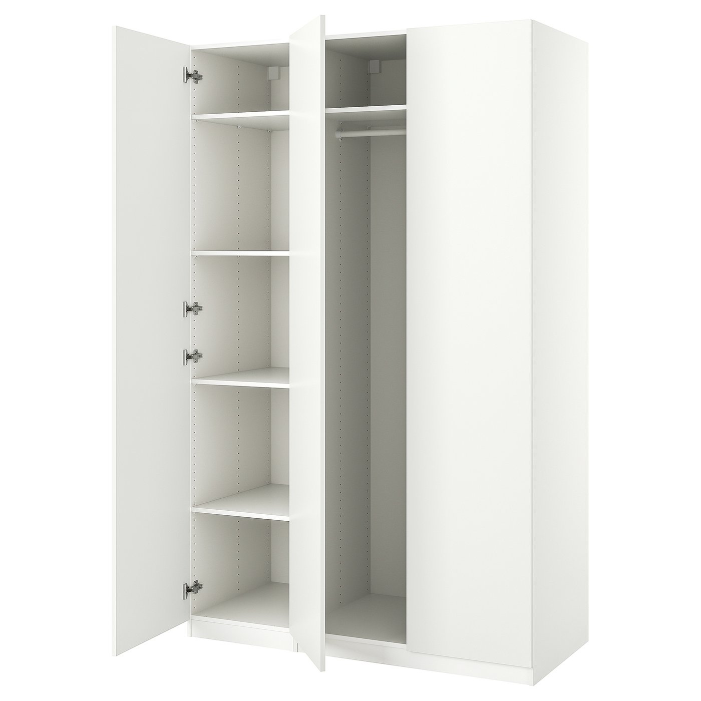 PAX / FORSAND wardrobe combination, white/white, 150x60x236 cm