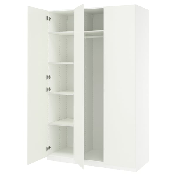 PAX / FORSAND Wardrobe combination, white/white, 59x23 5/8x93 1/8 "