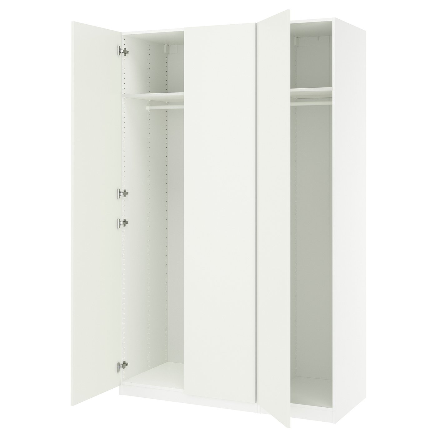 PAX / FORSAND wardrobe combination, white/white, 150x60x236 cm