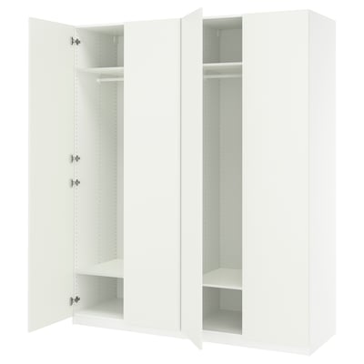 PAX / FORSAND Wardrobe combination, white/white, 78 3/4x23 5/8x93 1/8 "