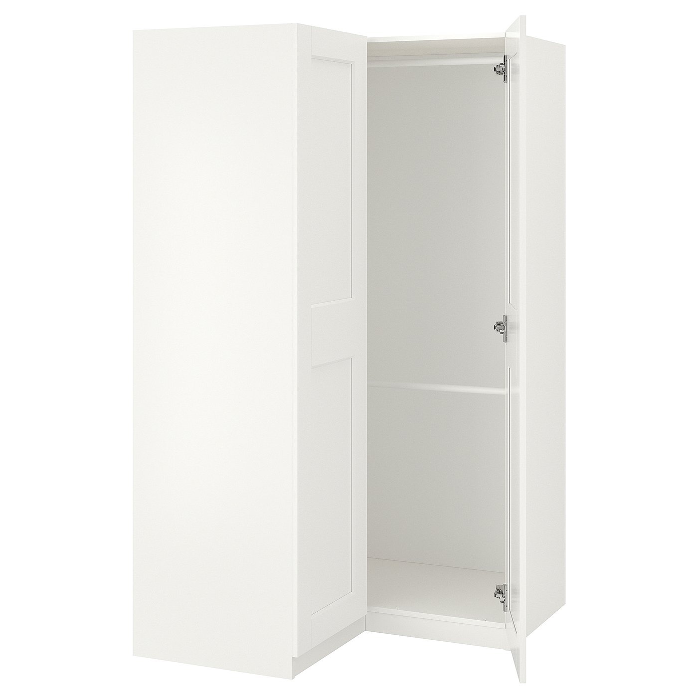 glockerページ PAX add-on corner unit with 4 shelves, white, 53x58x236 cm