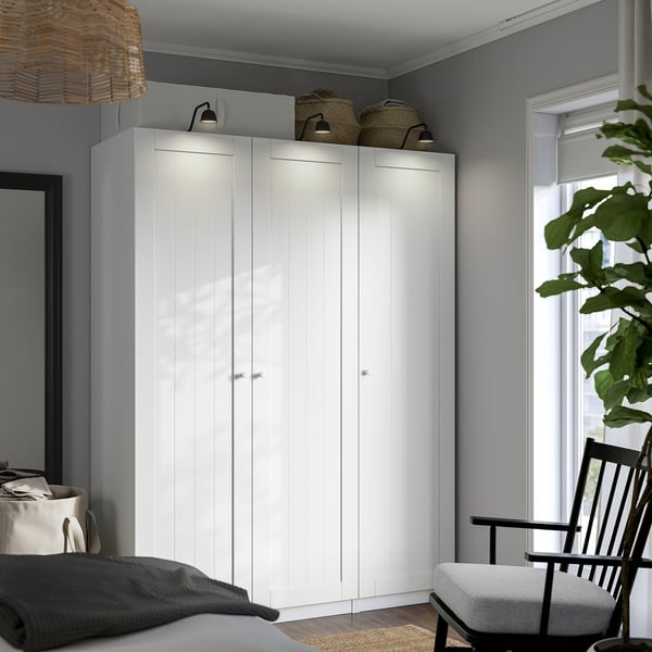 PAX / GULLABERG Wardrobe combination, white/white, 59x23 5/8x79 1/4 "