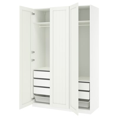 PAX / GULLABERG Wardrobe combination, white/white, 59x23 5/8x93 1/8 "