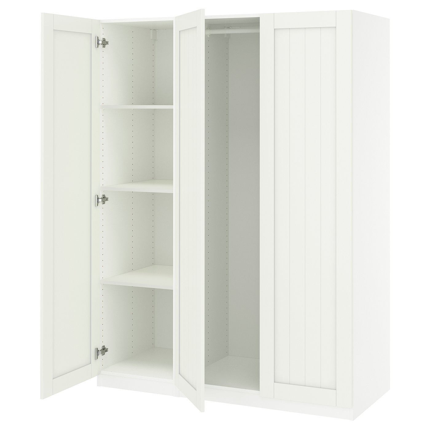 PAX / GULLABERG wardrobe combination, white/white, 150x60x201 cm