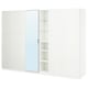 PAX / KAMMARTORP/TYSSEDAL Wardrobe combination, white mirror glass/gray white, 112 1/4x23 5/8x93 1/8 "