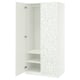 PAX / LINNABERG Wardrobe combination, white/patterned, 39 3/8x23 5/8x79 1/4 "
