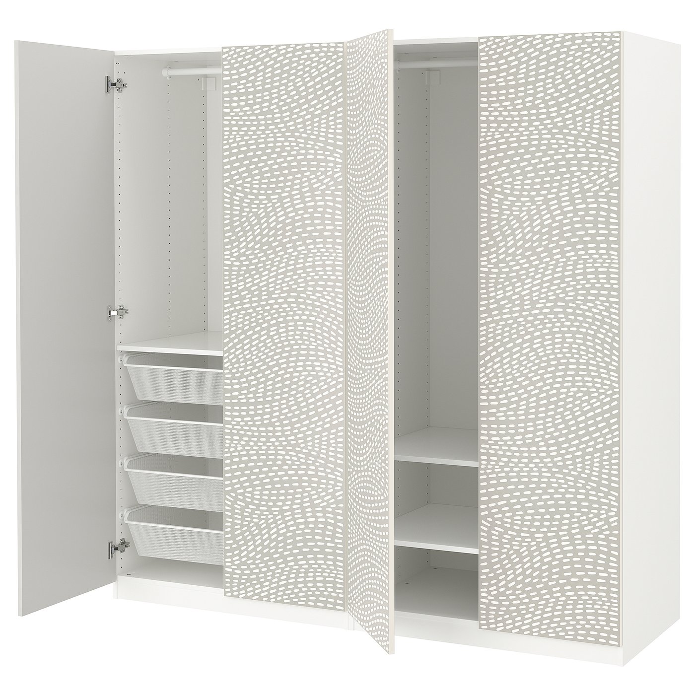 mycloset.jp PAX / MISTUDDEN wardrobe combination, white/gray patterned